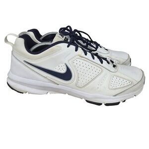 Nike T-Lite X1 Cross Training Shoes Mens 12 White Leather Sneakers 616544-101